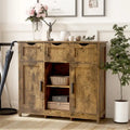 Storage Cabinets,Wooden Floor Cabinet,with Drawers and Shelves Storage Cabinets