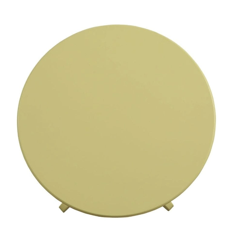 Mesa lateral redonda alta de 22 com pedestal em madeira e acabamento mate para sala de estar ou quarto - 18L x 18W x 22H