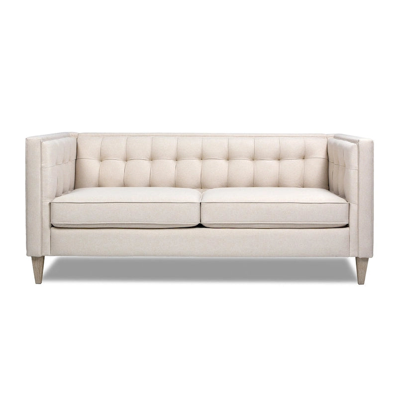 Tuxedo Fabric Sofa for Living Room, Upholstered Couch