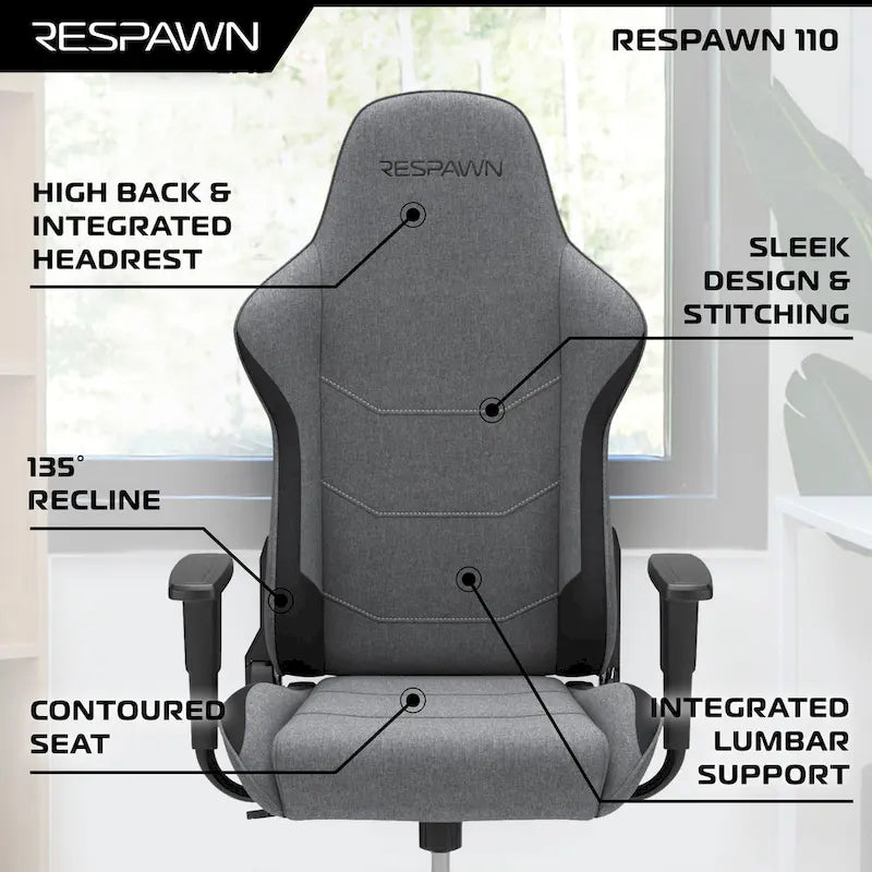 Ergonomischer Gamingstuhl - hoher Rückenlehnenstuhl im Rennsportstil für PC-Schreibtisch und Büro
