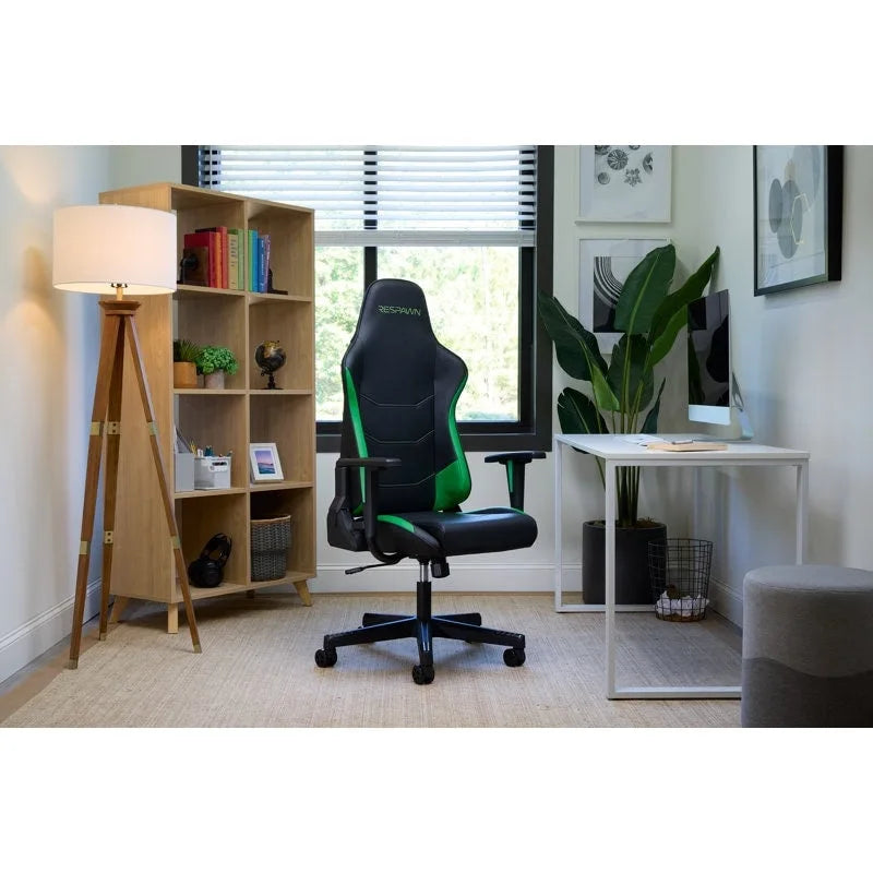 Ergonomischer Gamingstuhl - hoher Rückenlehnenstuhl im Rennsportstil für PC-Schreibtisch und Büro