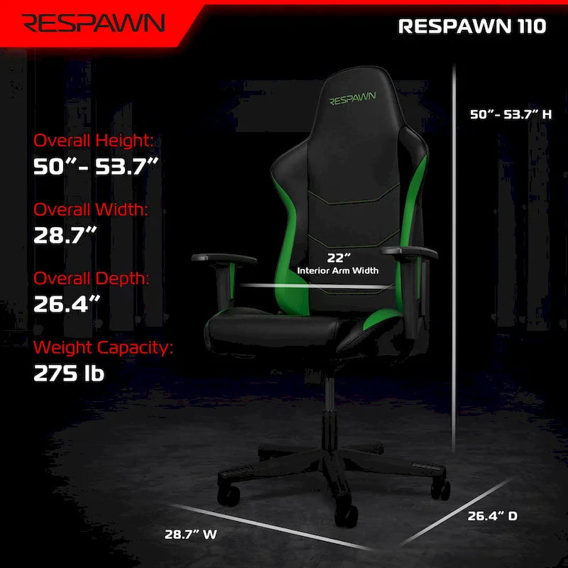 Ergonomischer Gamingstuhl - hoher Rückenlehnenstuhl im Rennsportstil für PC-Schreibtisch und Büro