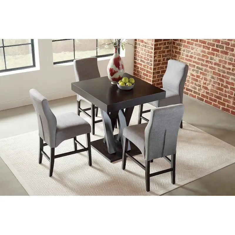 Square Counter Height Table Cappuccino
