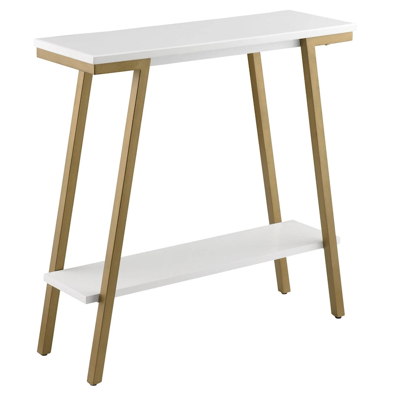 Mixed Metal and Wood Hall Console Sofa Table