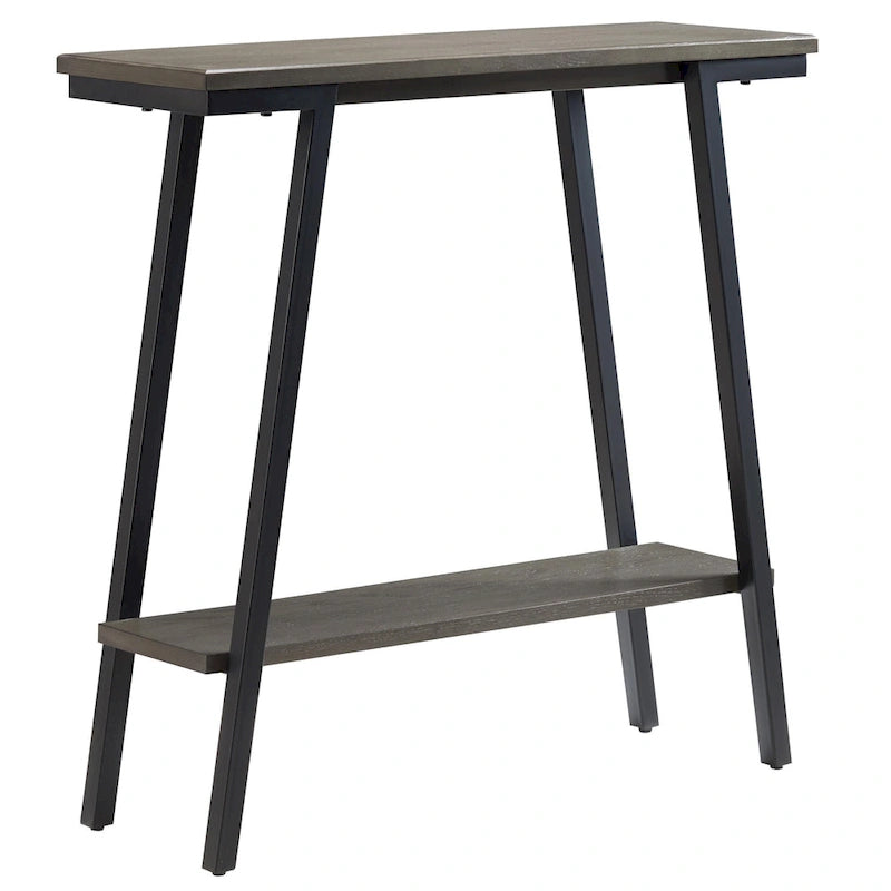 Flurkonsole und Sofatisch aus Metall-Holz-Kombination