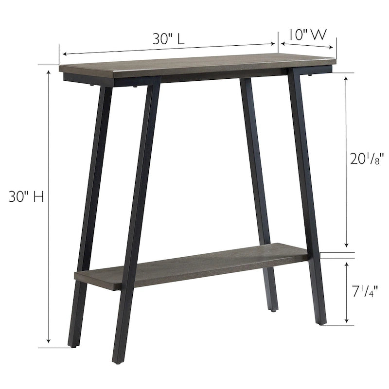 Flurkonsole und Sofatisch aus Metall-Holz-Kombination