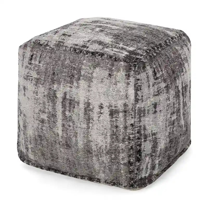 Colane Hand-Loomed Boho Fabric Cube Pouf by Christopher Knight Home