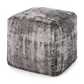 Colane Hand-Loomed Boho Fabric Cube Pouf by Christopher Knight Home
