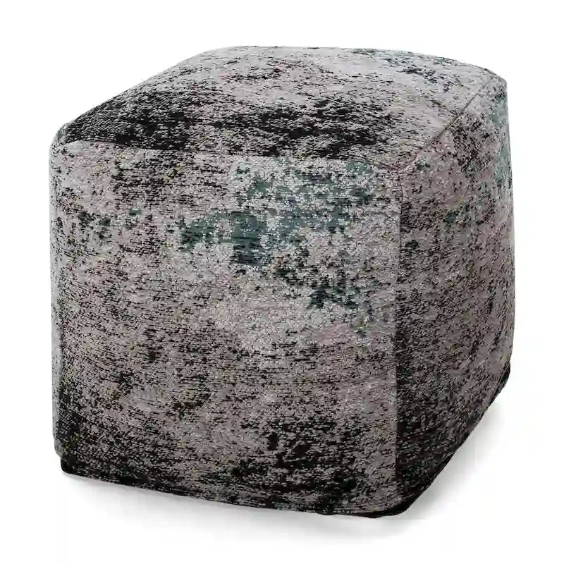 Colane Hand-Loomed Boho Fabric Cube Pouf by Christopher Knight Home