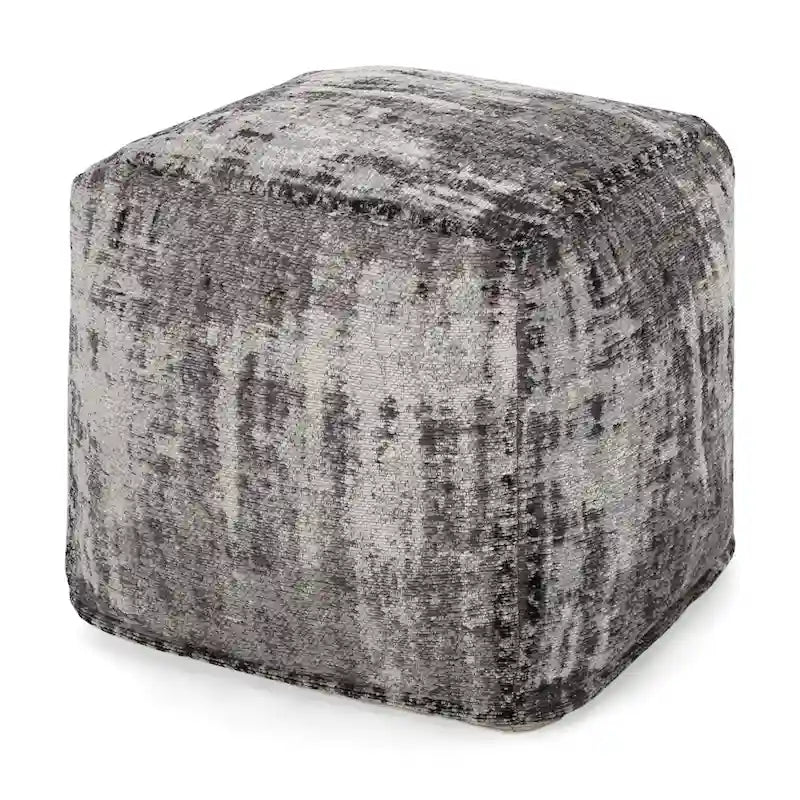 Colane Hand-Loomed Boho Fabric Cube Pouf by Christopher Knight Home