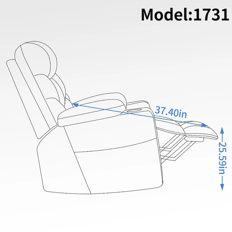 Motor bis zu 350 LBS Chenille-Relaxsessel mit Aufstehhilfe, robuster Bewegungsmechanismus mit 8-Punkt-Vibrationsmassage und Lumb