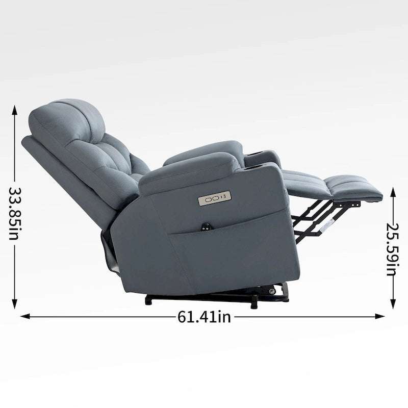 Motor bis zu 350 LBS Chenille-Relaxsessel mit Aufstehhilfe, robuster Bewegungsmechanismus mit 8-Punkt-Vibrationsmassage und Lumb