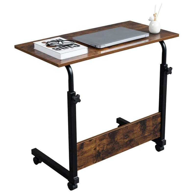 Table d'appoint réglable en hauteur en aggloméré et acier avec déflecteur