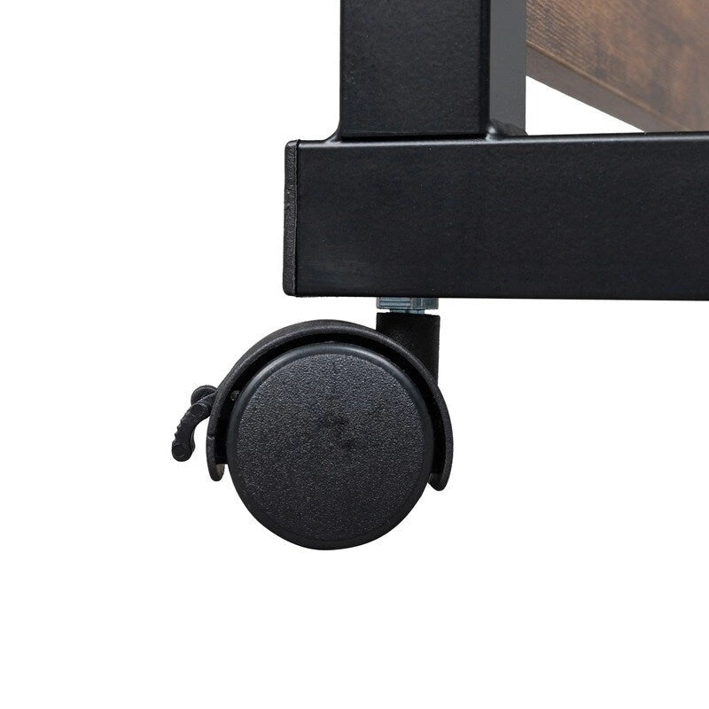 Table d'appoint réglable en hauteur en aggloméré et acier avec déflecteur