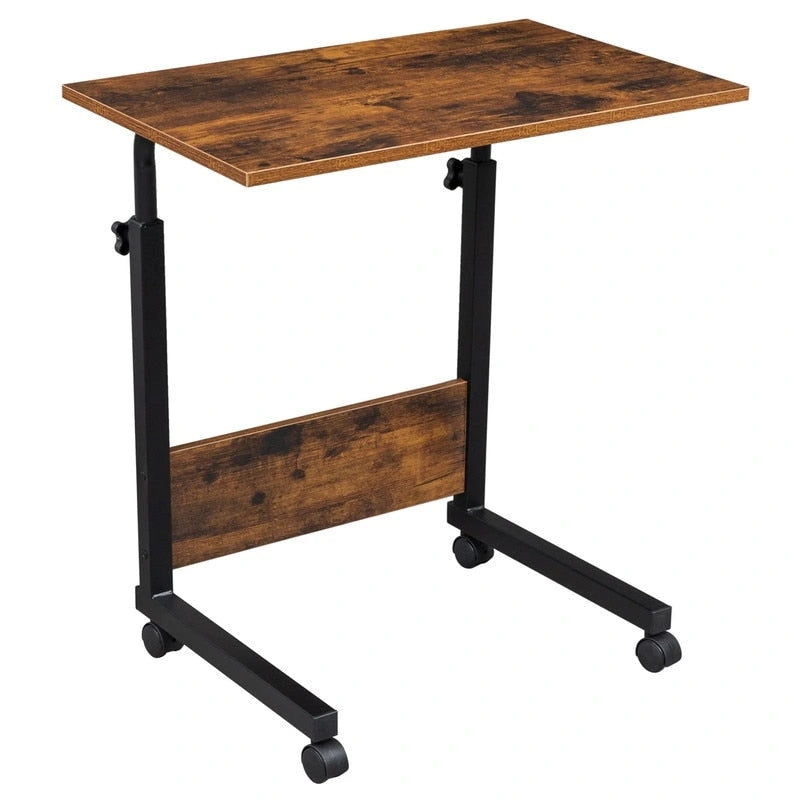 Table d'appoint réglable en hauteur en aggloméré et acier avec déflecteur