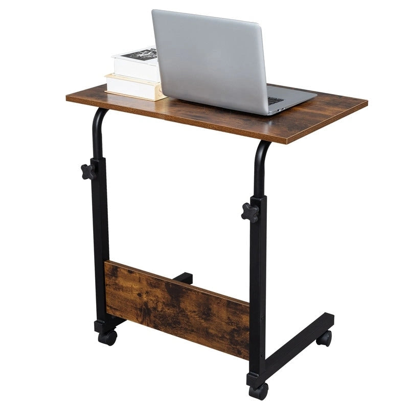 Table d'appoint réglable en hauteur en aggloméré et acier avec déflecteur