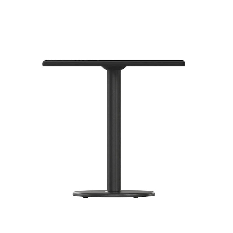 30 vierkant gelamineerd tafelblad met 18 ronde onderstellen op tafelhoogte - 30W x 30D x 31.125H - 30W x 30D x 31.125H