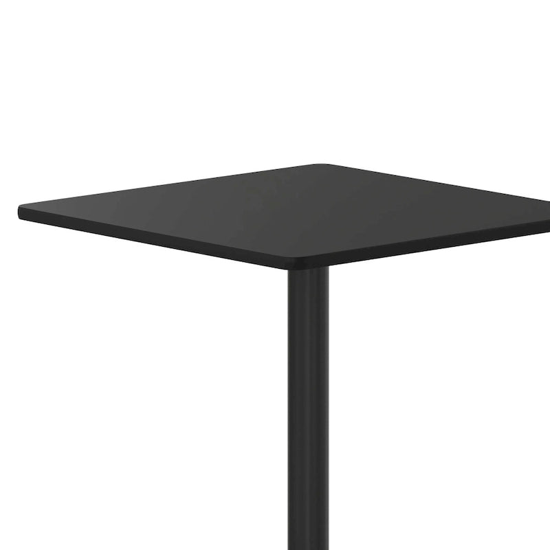 30 vierkant gelamineerd tafelblad met 18 ronde onderstellen op tafelhoogte - 30W x 30D x 31.125H - 30W x 30D x 31.125H