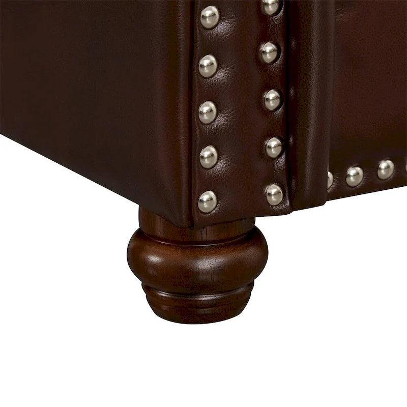 Poltrona singola da soggiorno con gambe in legno e similpelle