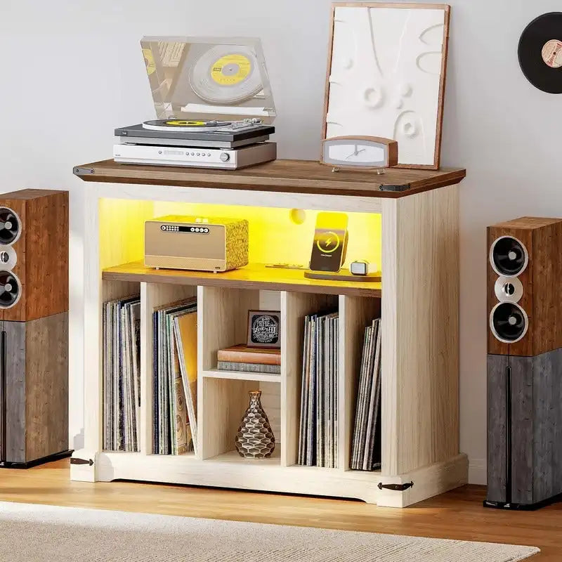 Móvel grande para gira-discos - 15.7D x 31.5W x 28.7H