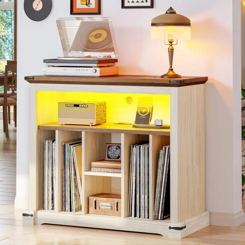 Móvel grande para gira-discos - 15.7D x 31.5W x 28.7H